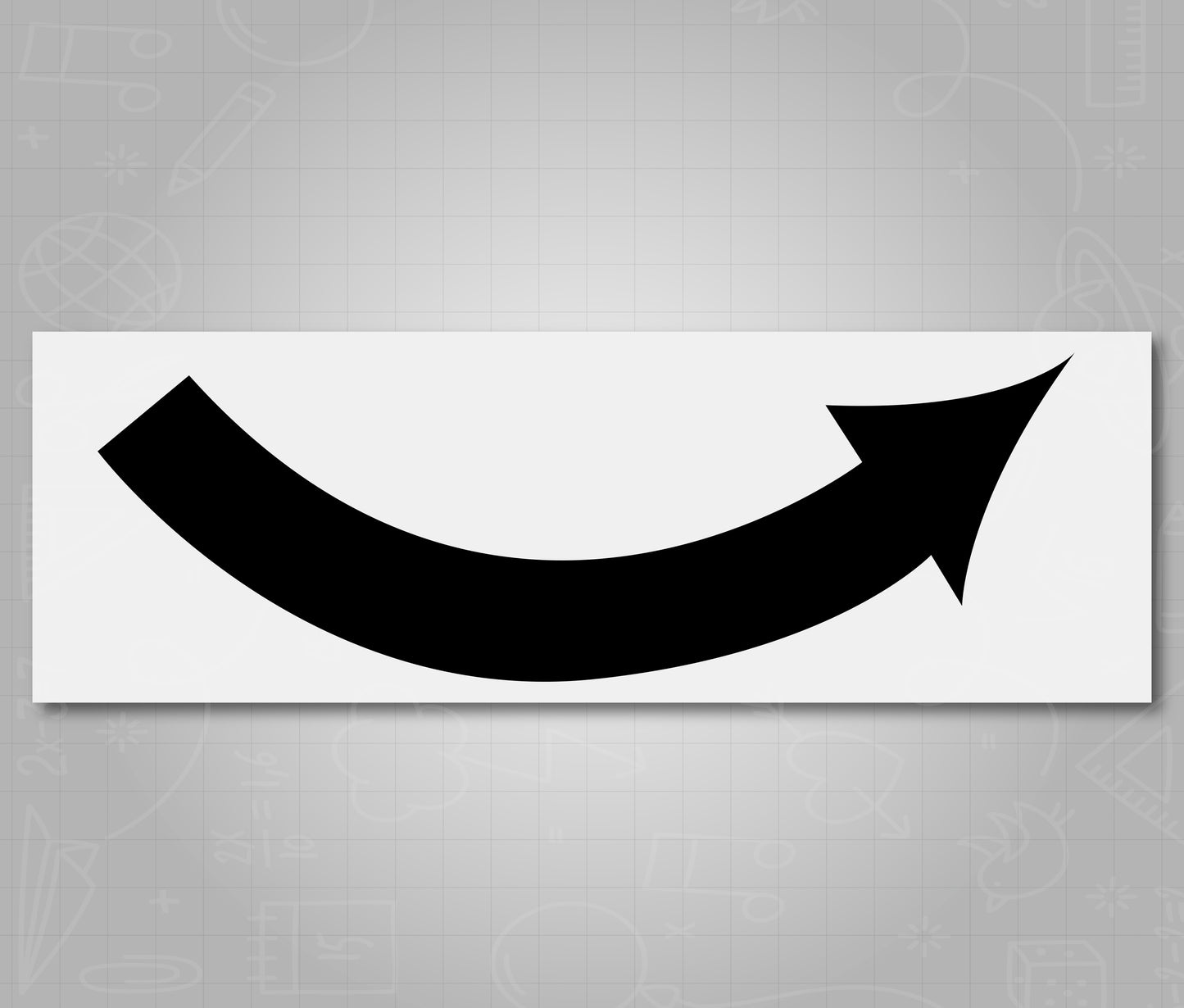 Universal Curved Arrow - School Bus Decal Sticker