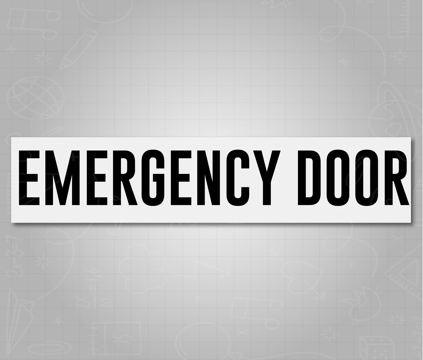 Emergency Door- Black School Bus Decal Sticker