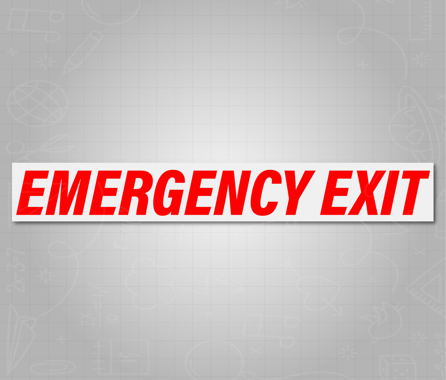 Emergency Exit Italic - Red School Bus Decal Sticker
