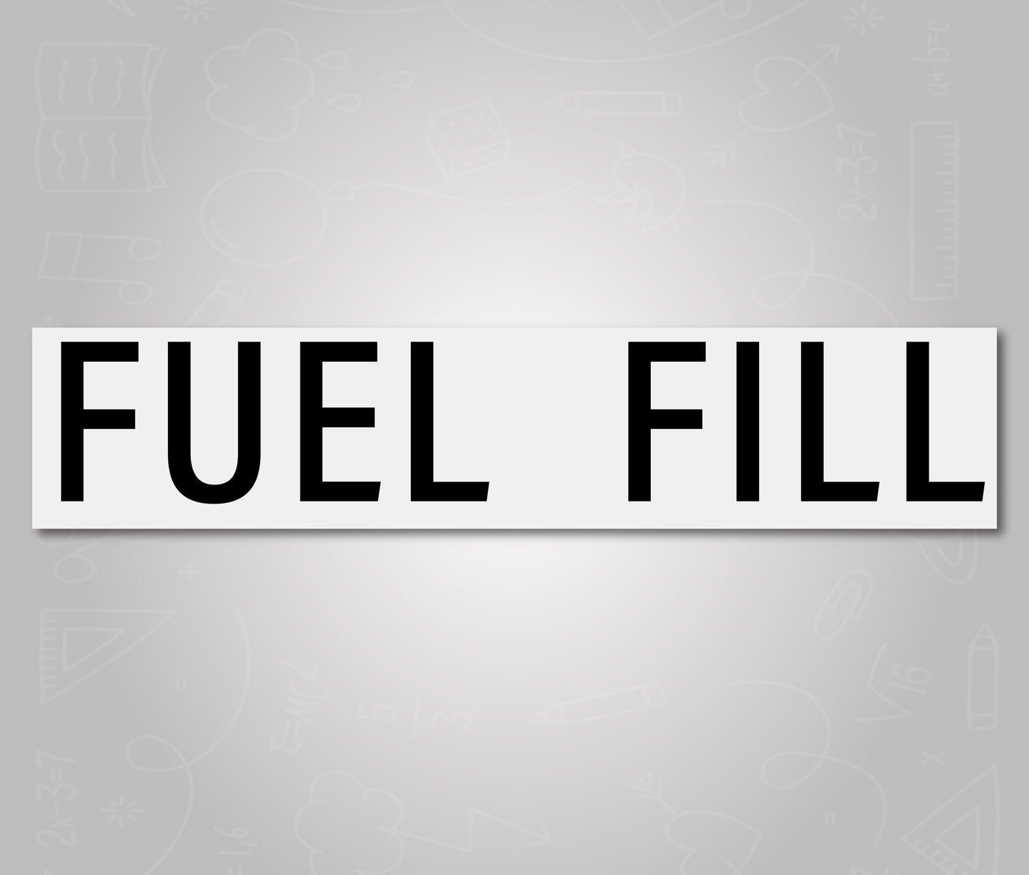 Fuel Fill - School Bus Decal Sticker