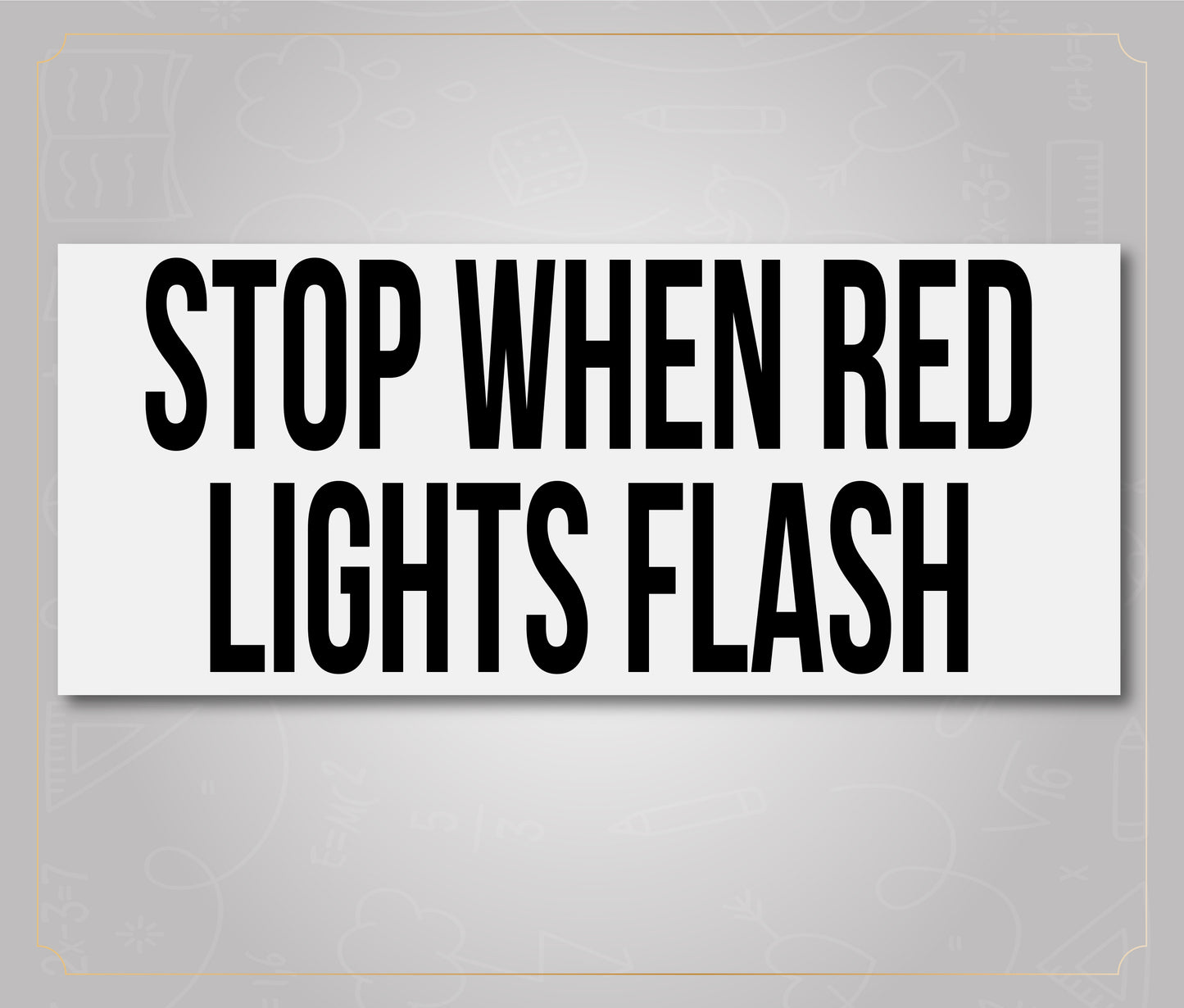 Stop When Red Lights Flash Thomas Built Version 2 - School Bus Decal Sticker