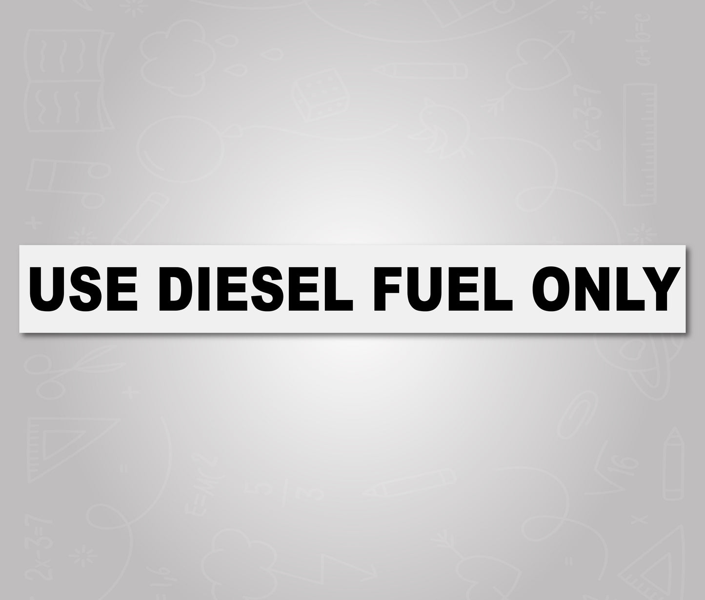 Use Diesel Fuel Only - School Bus Decal Sticker