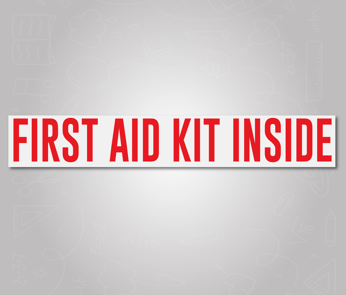 First Aid Kit Inside - School Bus Decal Sticker