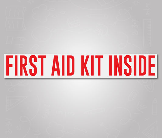 First Aid Kit Inside - School Bus Decal Sticker