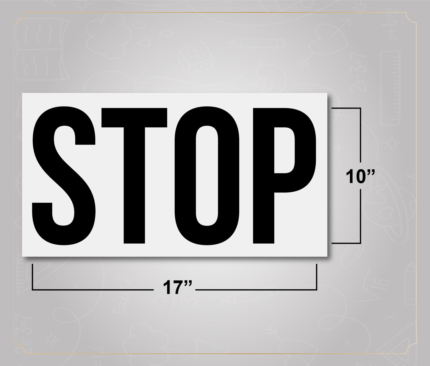 Stop 10" - School Bus Decal Sticker