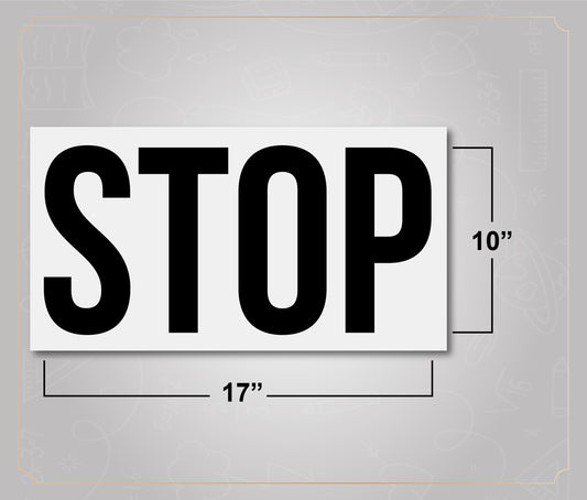 Stop 10" - School Bus Decal Sticker