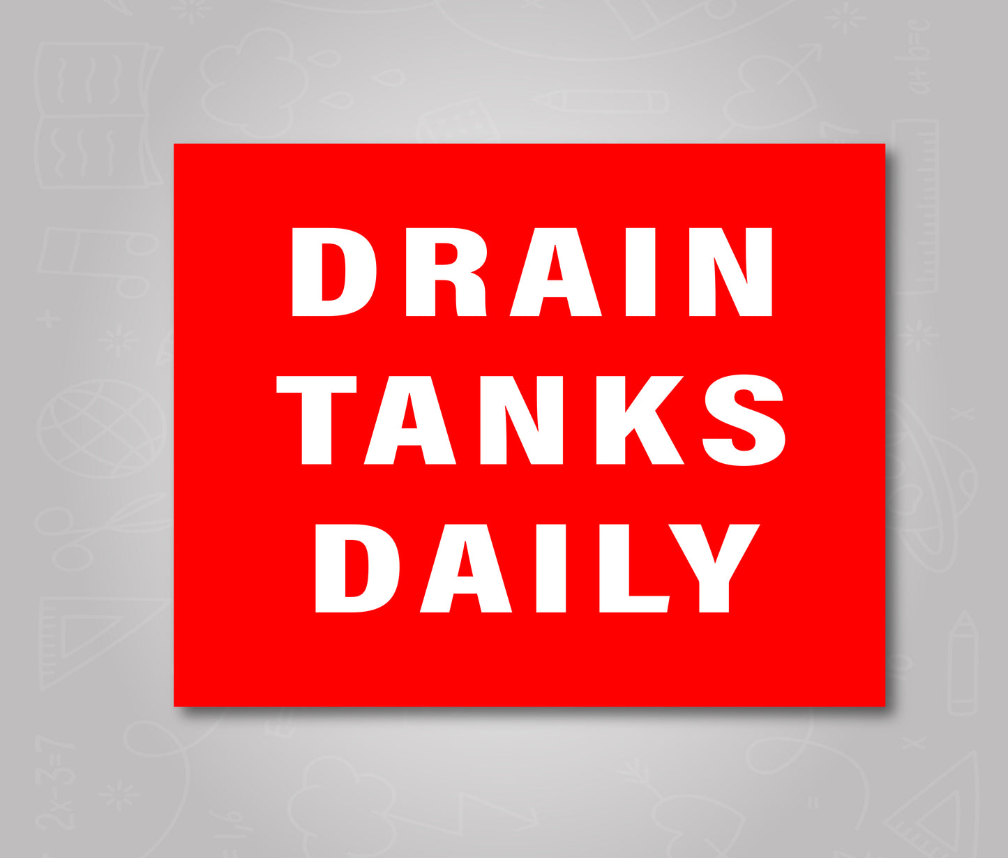 Drain Tanks Daily - School Bus Decal Sticker