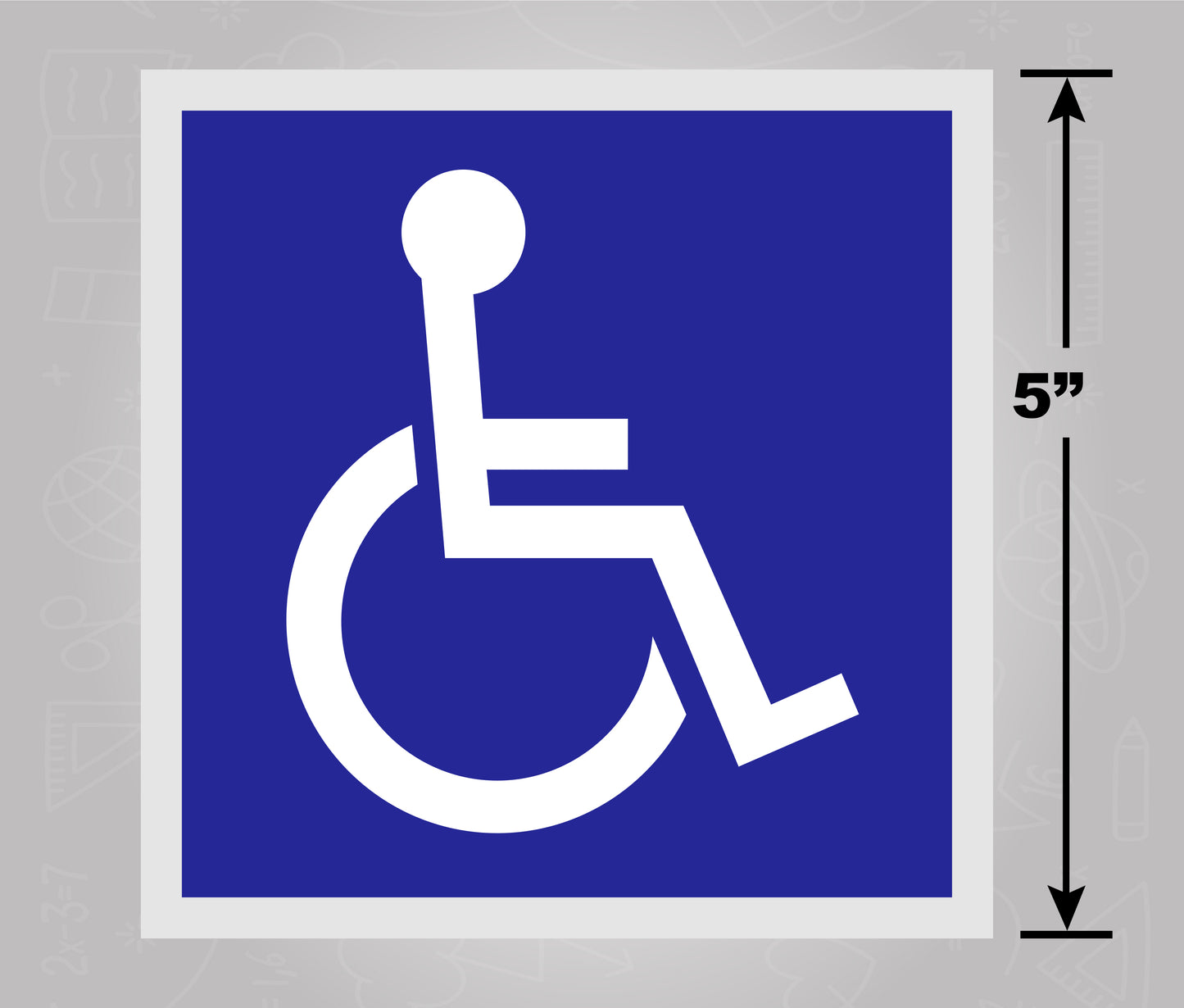 Symbol of Accessibility Label - ISA ADA 5-inch | School Bus Decal Sticker