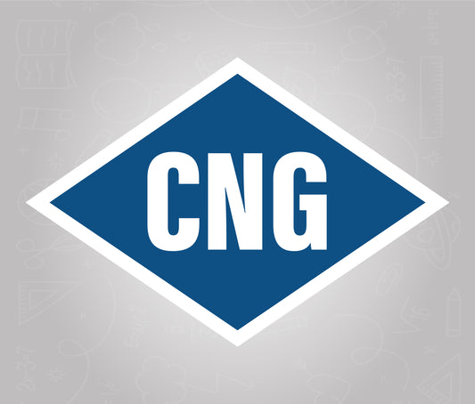 CNG Reflective Diamond - School Bus Decal Sticker