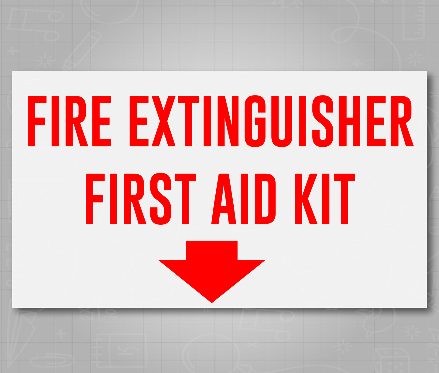 Fire Extinguisher First Aid Location - School Bus Decal Sticker