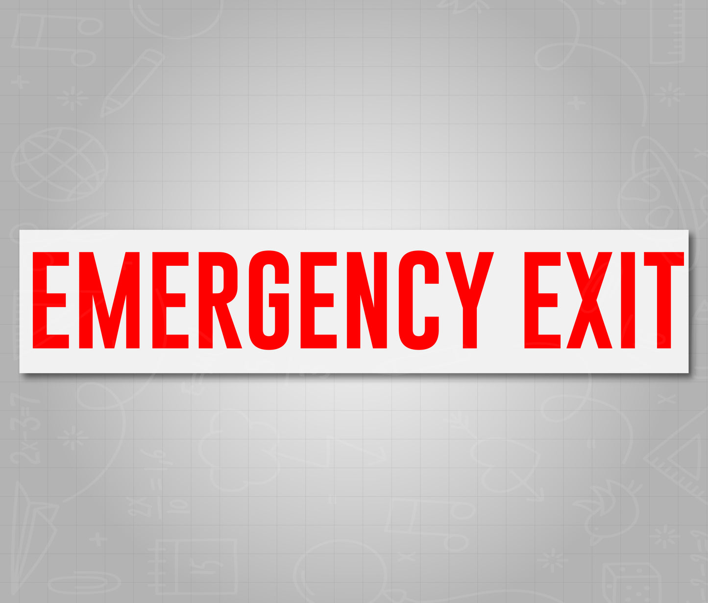 Emergency Exit Red - School Bus Decal Sticker