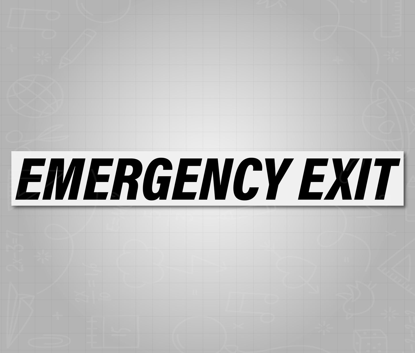 Emergency Exit Italic - Black School Bus Decal Sticker