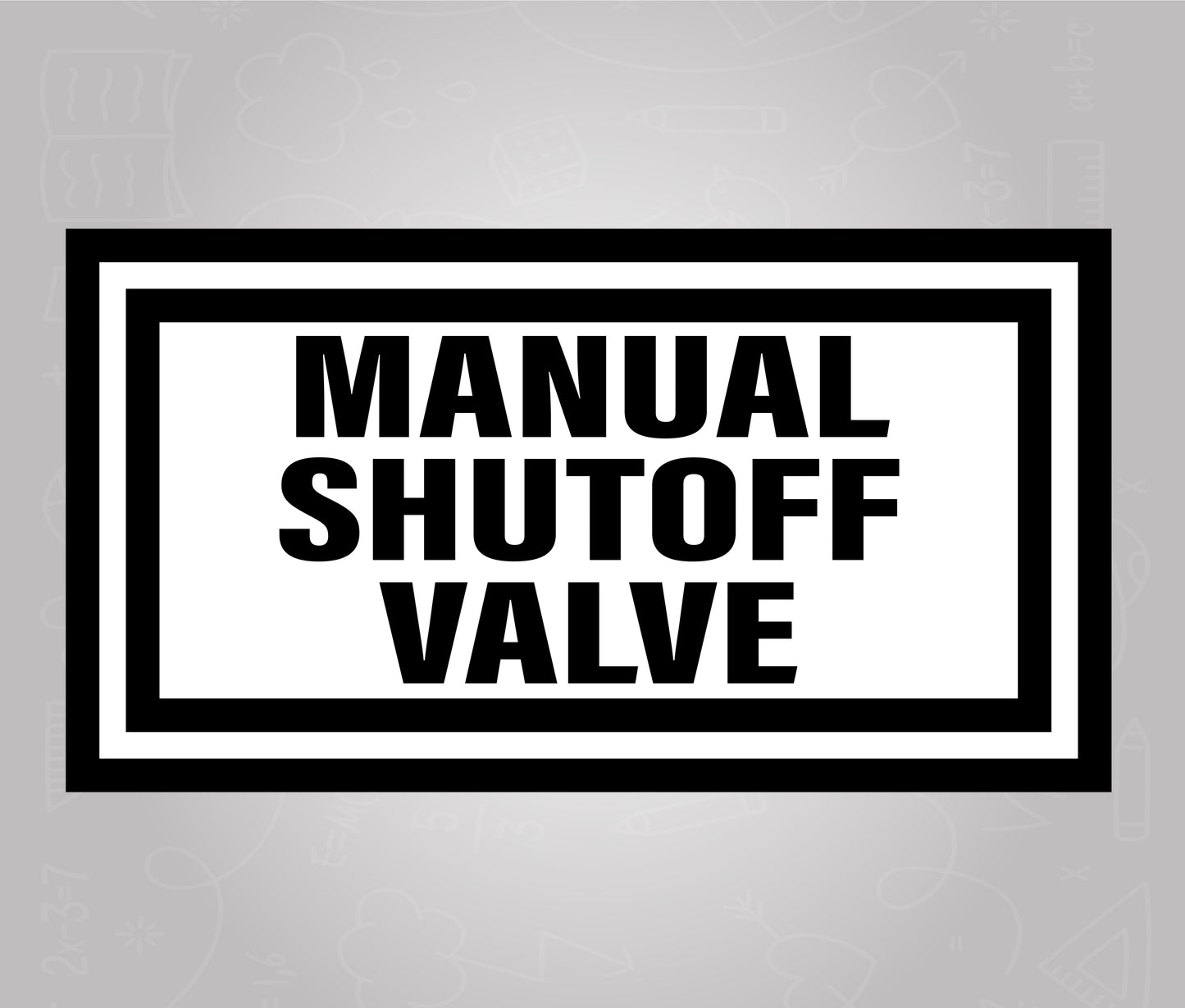 Manual Shut-off Valve - School Bus Decal Sticker