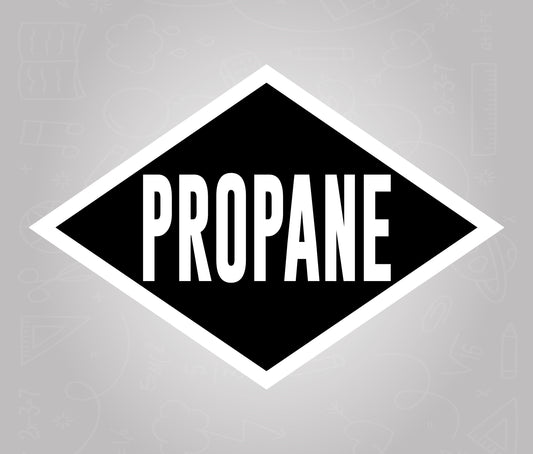 Propane Diamond Reflective - School Bus Decal Sticker