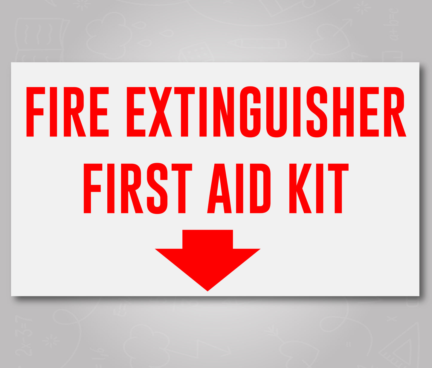 Fire Extinguisher First Aid Kit Location - School Bus Decal Sticker