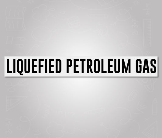 Liquefied Petroleum Gas Decal - School Bus Decal Sticker