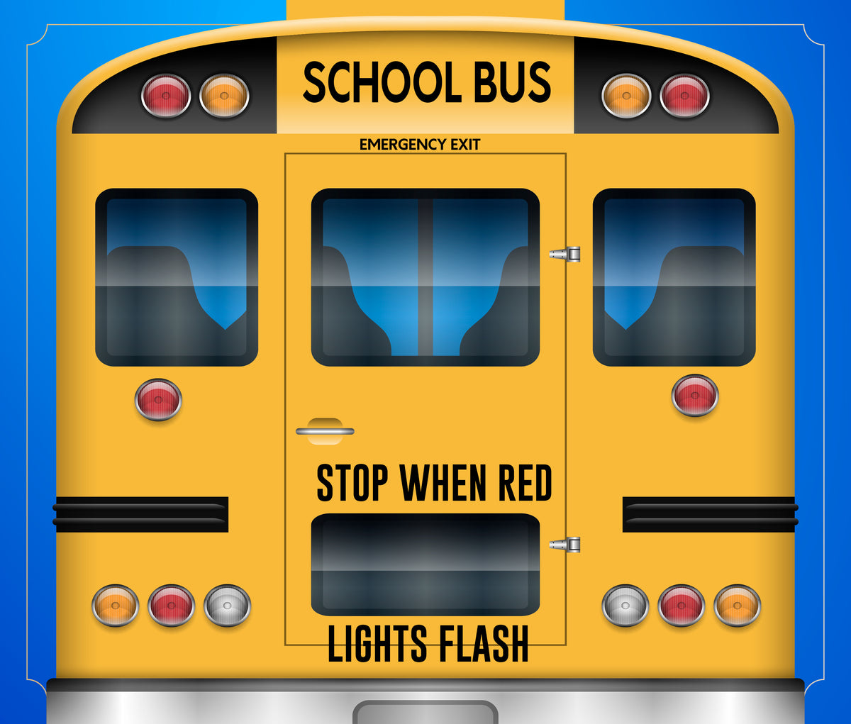 Red Light Blinking Sticker Stop When Red Lights Flash IC C Series - School Bus Decal Sticker – Bus ...