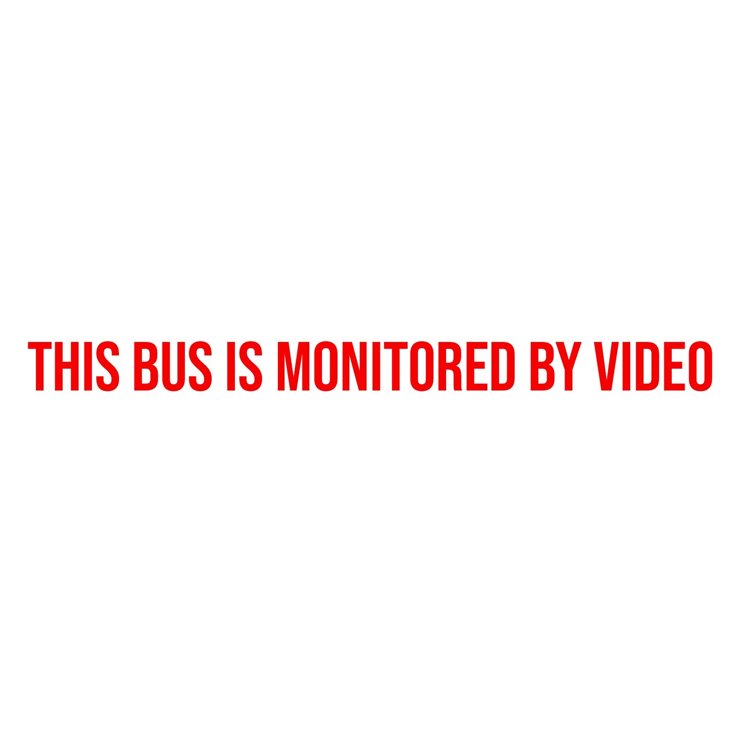 This Bus Is Monitored By Video - School Bus Decal Sticker